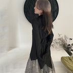 Gothic Irregular Y2K Dark Aesthetic Shirt for Women