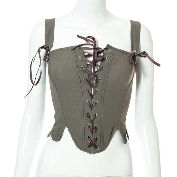 Fashionable Autumn Women's Sleeveless Corset Dress