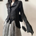 Gothic Irregular Y2K Dark Aesthetic Shirt for Women