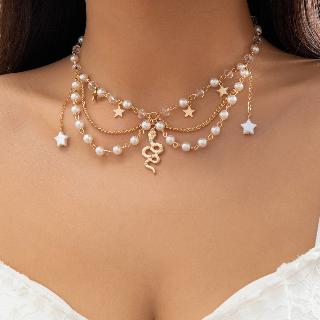 Y2K Butterfly Choker Necklace with Unique Bead Design