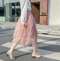 Sheer Tulle Skirt, Fairy Skirt, Sequin Midi Skirt