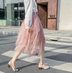Sheer Tulle Skirt, Fairy Skirt, Sequin Midi Skirt