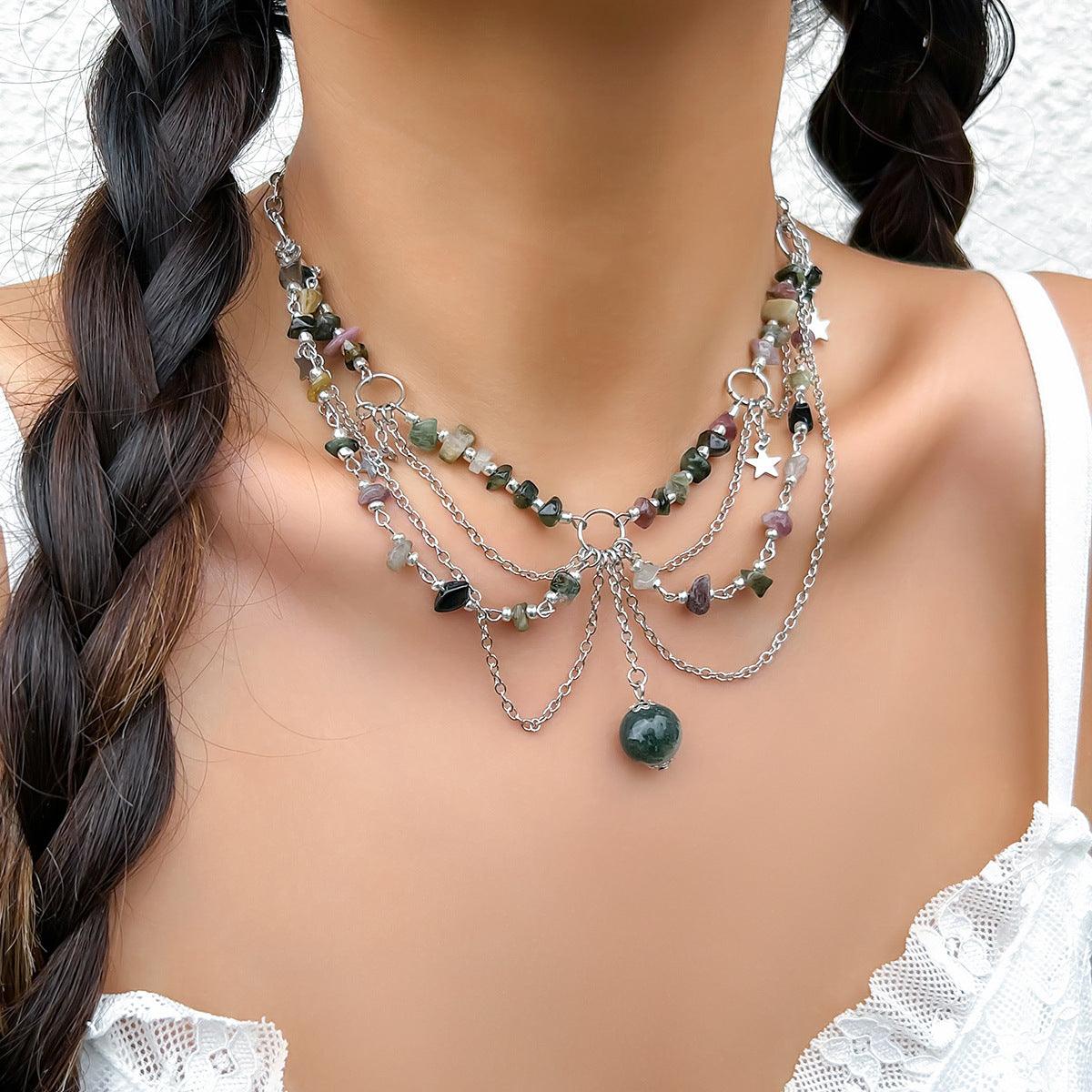 Y2K Butterfly Choker Necklace with Unique Bead Design