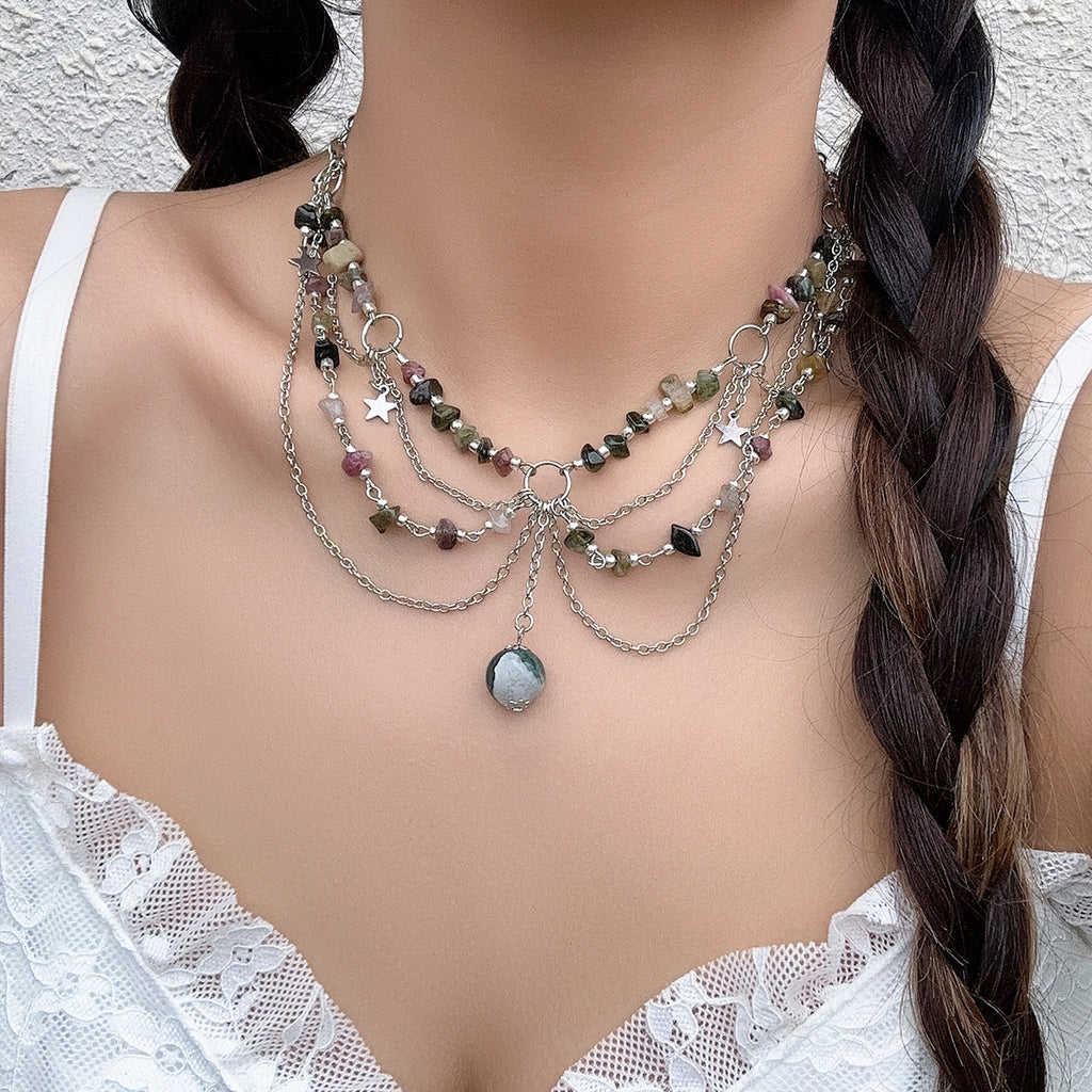 Y2K Butterfly Choker Necklace with Unique Bead Design