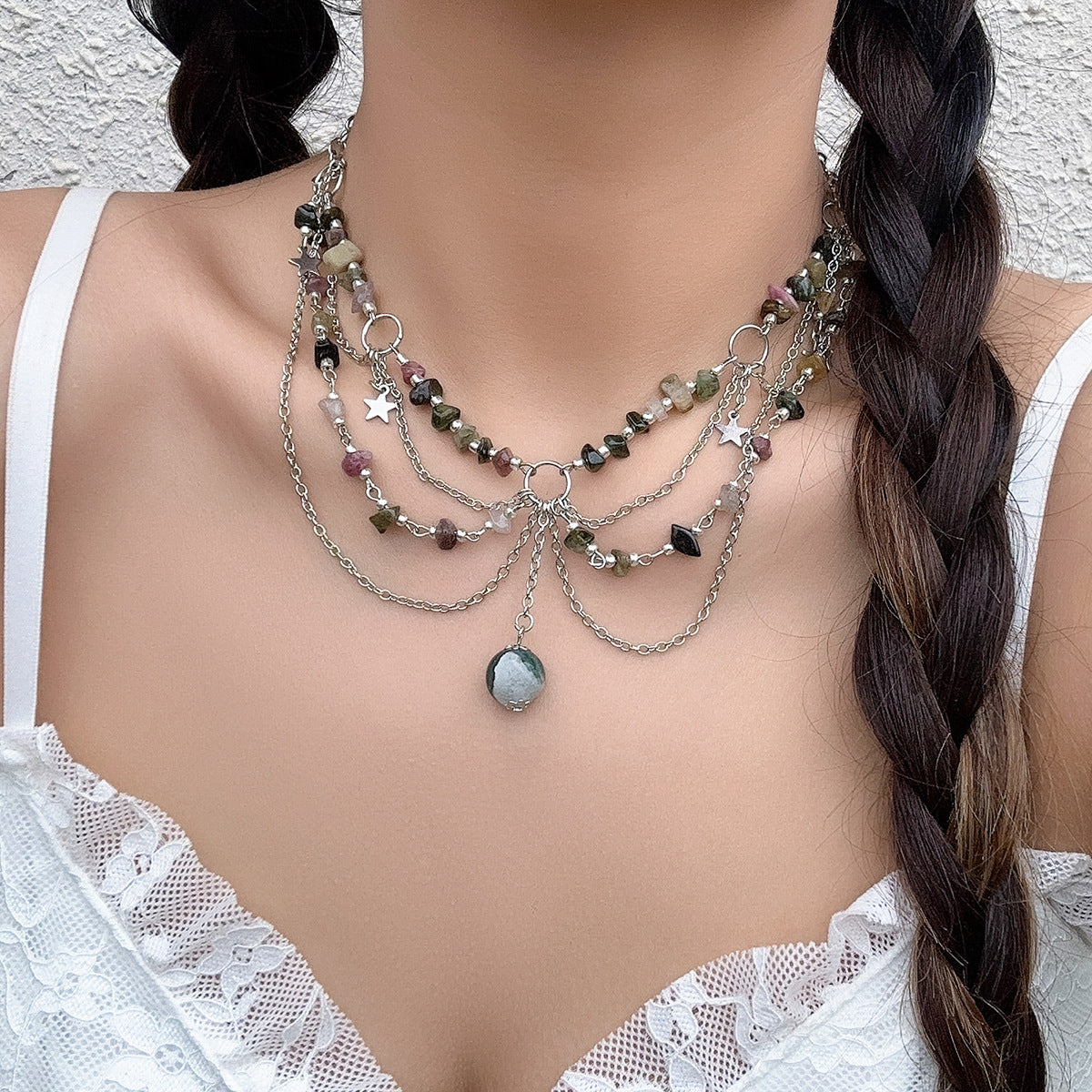 Y2K Butterfly Choker Necklace with Unique Bead Design