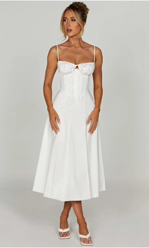 Corset High Waist Slim Fit Spaghetti Straps Dress