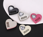 Y2K Pink Heart Rhinestone Star Accessories and Clips