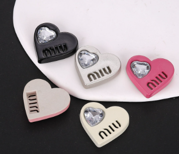 Y2K Pink Heart Rhinestone Star Accessories and Clips