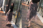 Sheer Tulle Skirt, Fairy Skirt, Sequin Midi Skirt