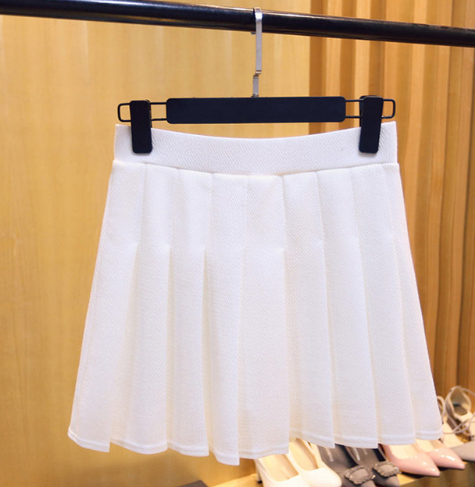 Pleated Skirt, Short Skirt, Anti-Exposure Design