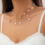 Y2K Butterfly Choker Necklace with Unique Bead Design