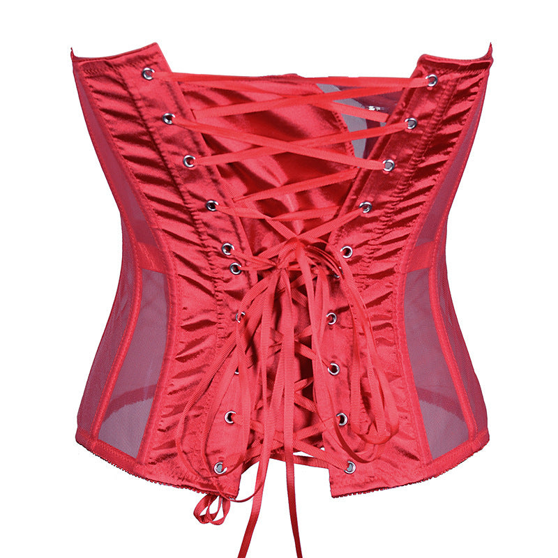 P3202 Breathable Mesh Sheer Fishbone Corset