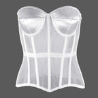 P3202 Breathable Mesh Sheer Fishbone Corset