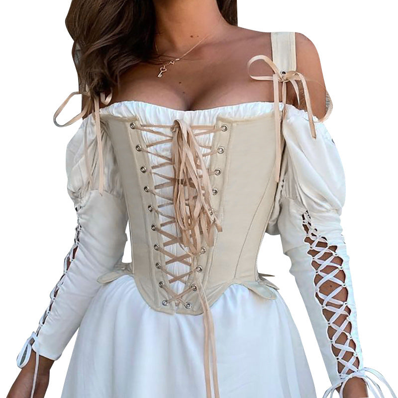 Fashionable Autumn Women's Sleeveless Corset Dress