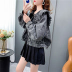 New Women's Jean Jacket with Doll Collar Y2K Fashion