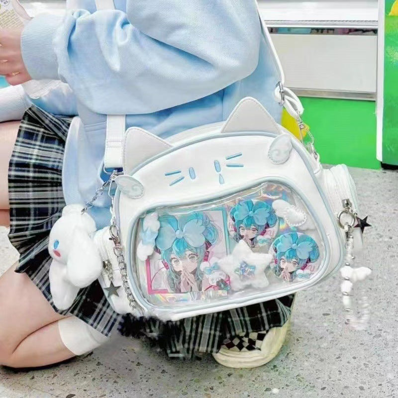 Y2K Cute Cat Large Capacity Crossbody Bag 2023