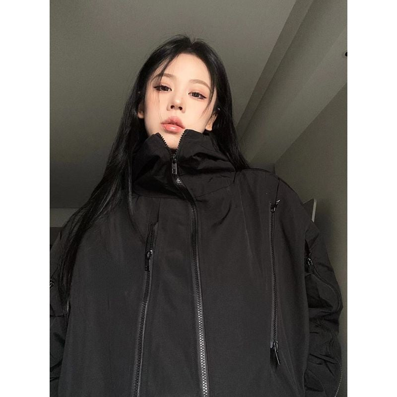 Deeptown Harajuku Women's Waterproof Y2K Windbreaker