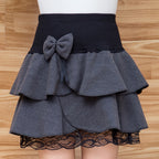 Lace Pleated Skirt, Wool Midi Skirt, A-Line Mini Skirt